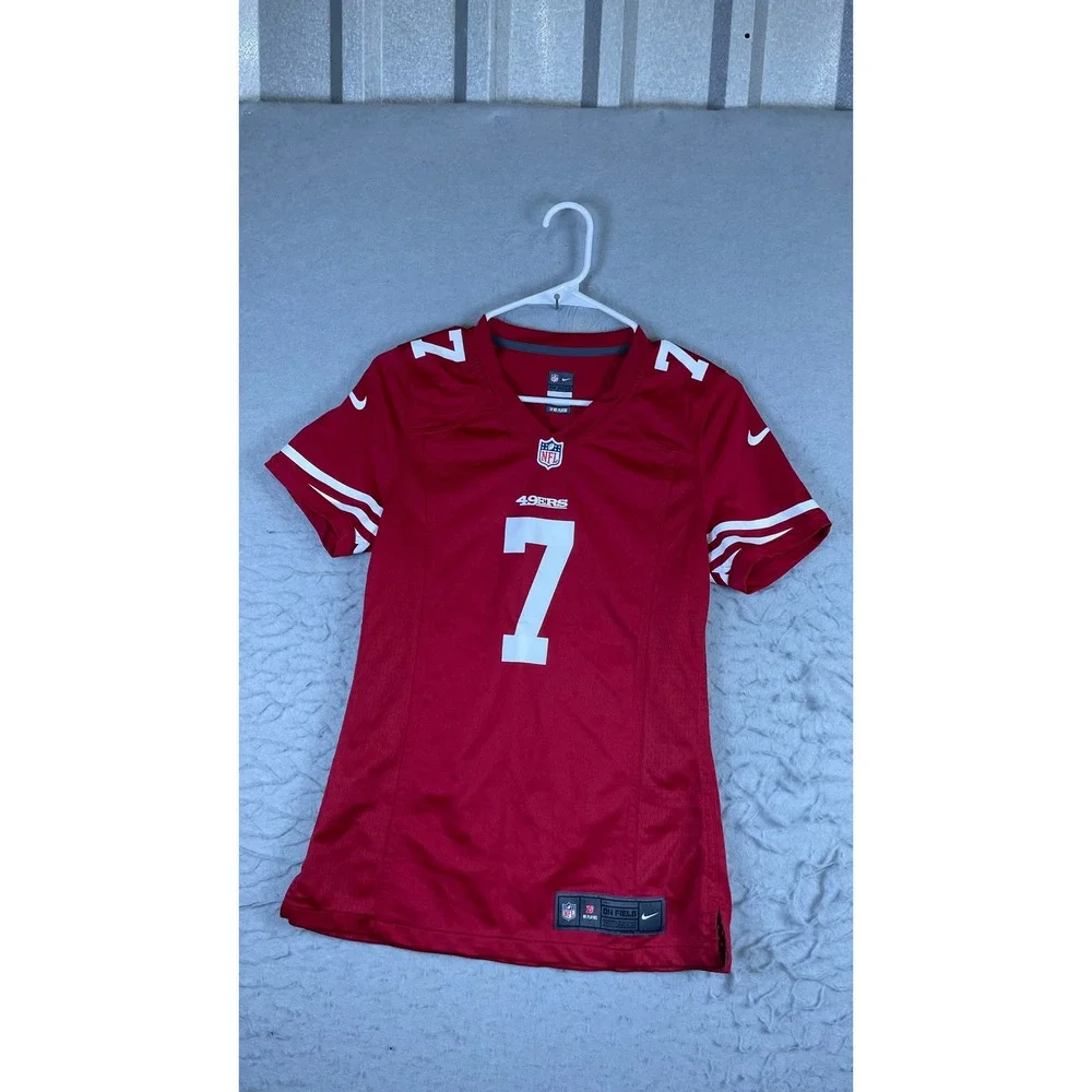 Nike NFL Jersey Mens Small Red Excellent Colin Kaepernick 49ers 7 On Field